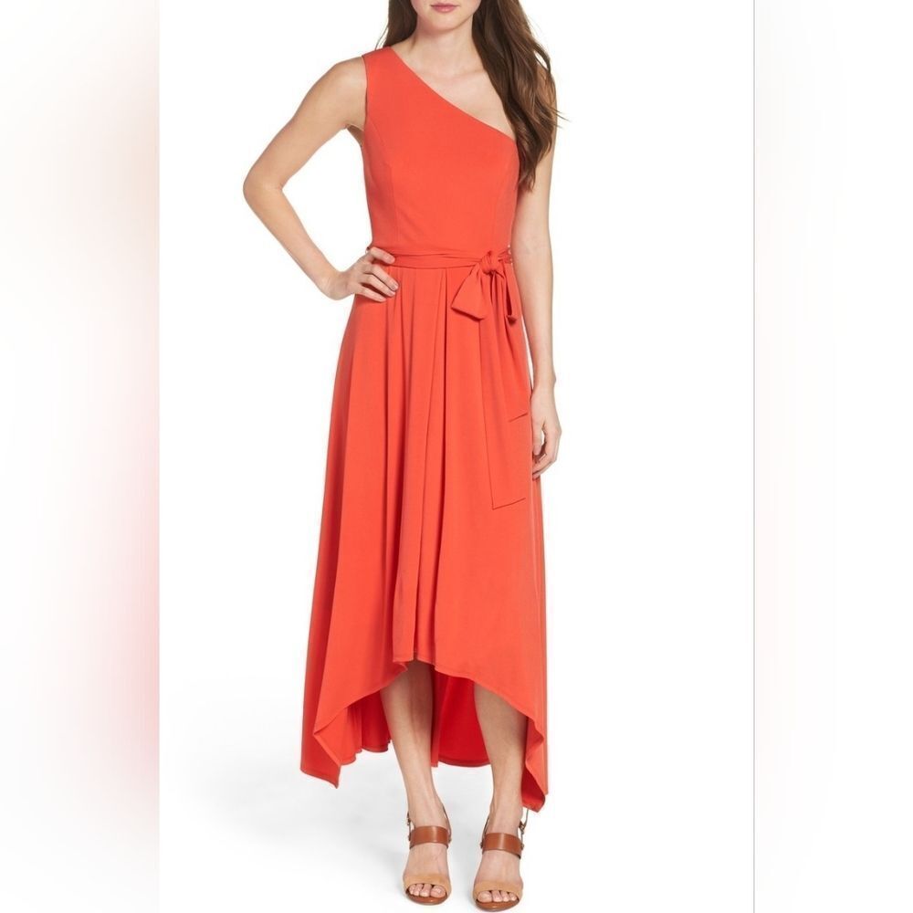 Vince Camuto Vibrant Orange High Low Dress